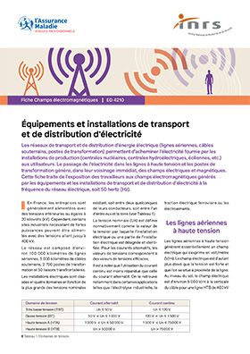 Equipements et installations de transport et de distribution d\'électricité