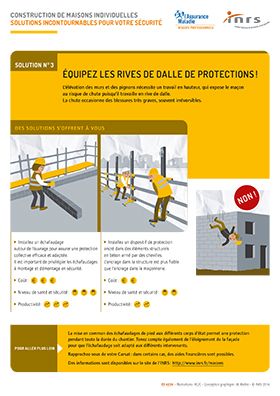 Construction de maisons individuelles. Solutions incontournables pour votre sécurité. Équipez les rives de dalle de protections