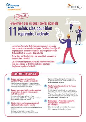 Covid-19 : 11 points clés pour bien reprendre l\'activité