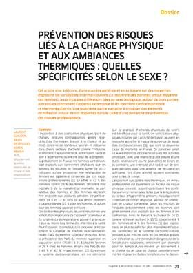 Hygiène et sécurité du travail, revue trimestrielle scientifique de l\'INRS